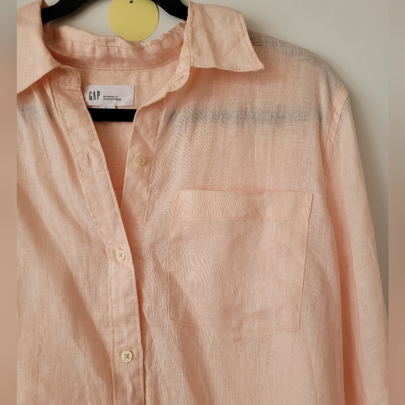 GAP Boyfriend Fit Linen Shirt - Picture 1 of 3
